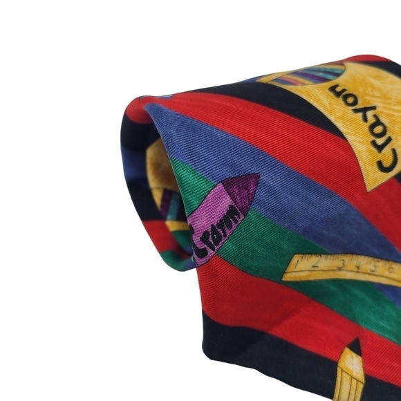 The Save the Children Collection | Multicolored Crayon Printed Novelty Tie (OS) - Picture 3 of 10